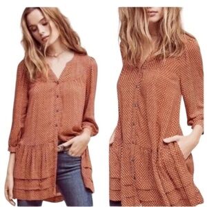Anthropologie Holding Horses Pavin button down tunic dress. Size medium.
